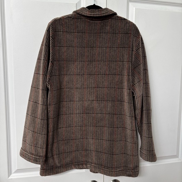 Vintage St. Michael M&S Chenille Button Up Sweater Mens M Chore Houndstooth UK - Picture 6 of 8